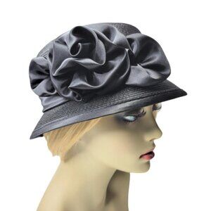 Black Dress Hat, ADJUSTABLE Church Hat- One Size - NEW
